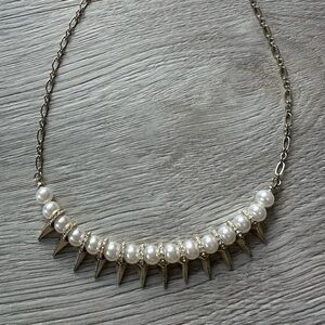 💥 3 for $10 💜 Jewel mint Gold Pearl Fashion Necklace